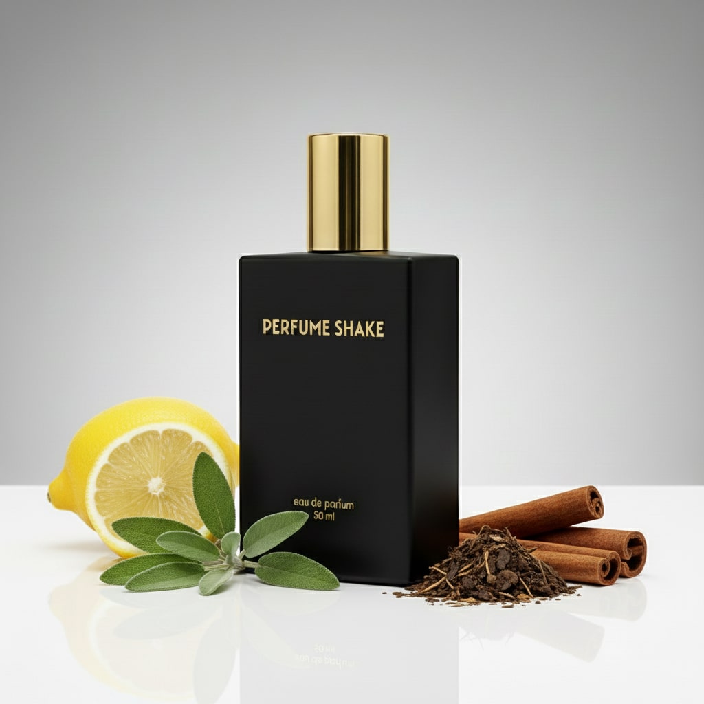 Black Perfume Shake 366 perfume with spicy amber, praline, lemon and woody notes for men in UAE.