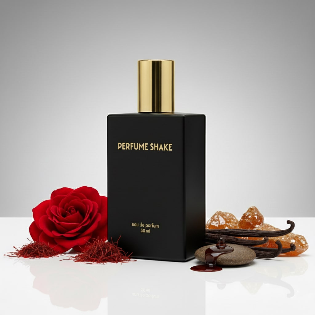 Black Perfume Shake 410 with warm spicy, floral and woody notes for unisex in UAE