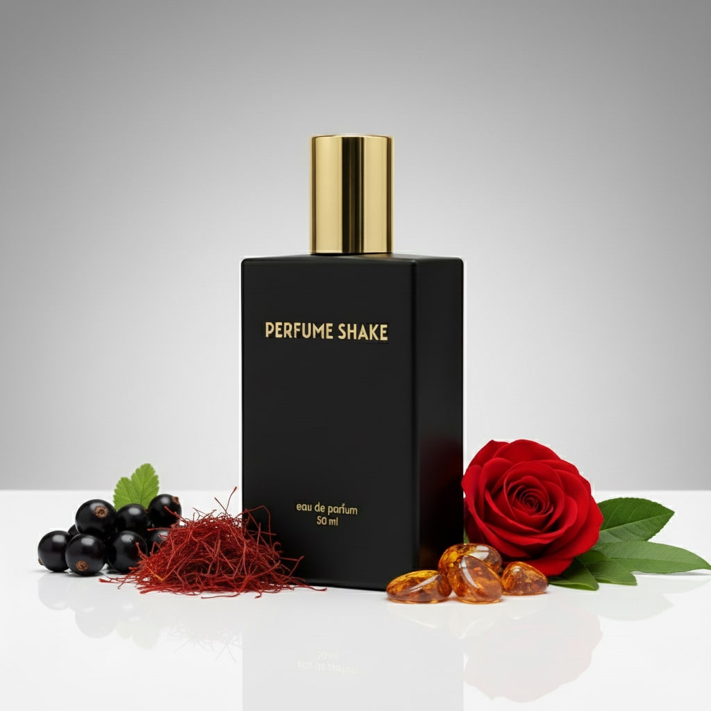 Black Perfume  Shake 443 with citrus, musk and woody notes for unisex in UAE