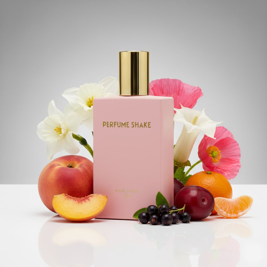 Pink Perfume Shake 414,  with floral, fruity and musky notes for women in UAE.