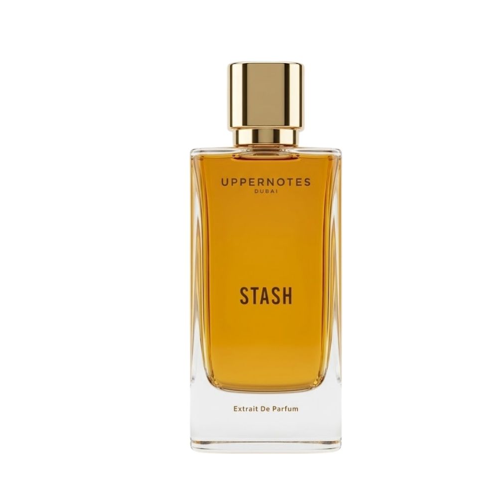 Perfume bottle labeled 'Stash' by Uppernotes 
