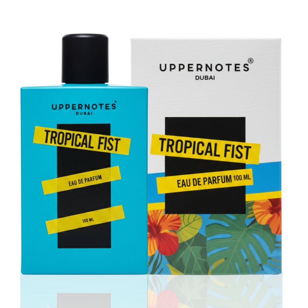 Uppernotes Tropical Fist perfume bottle and packaging on a white background