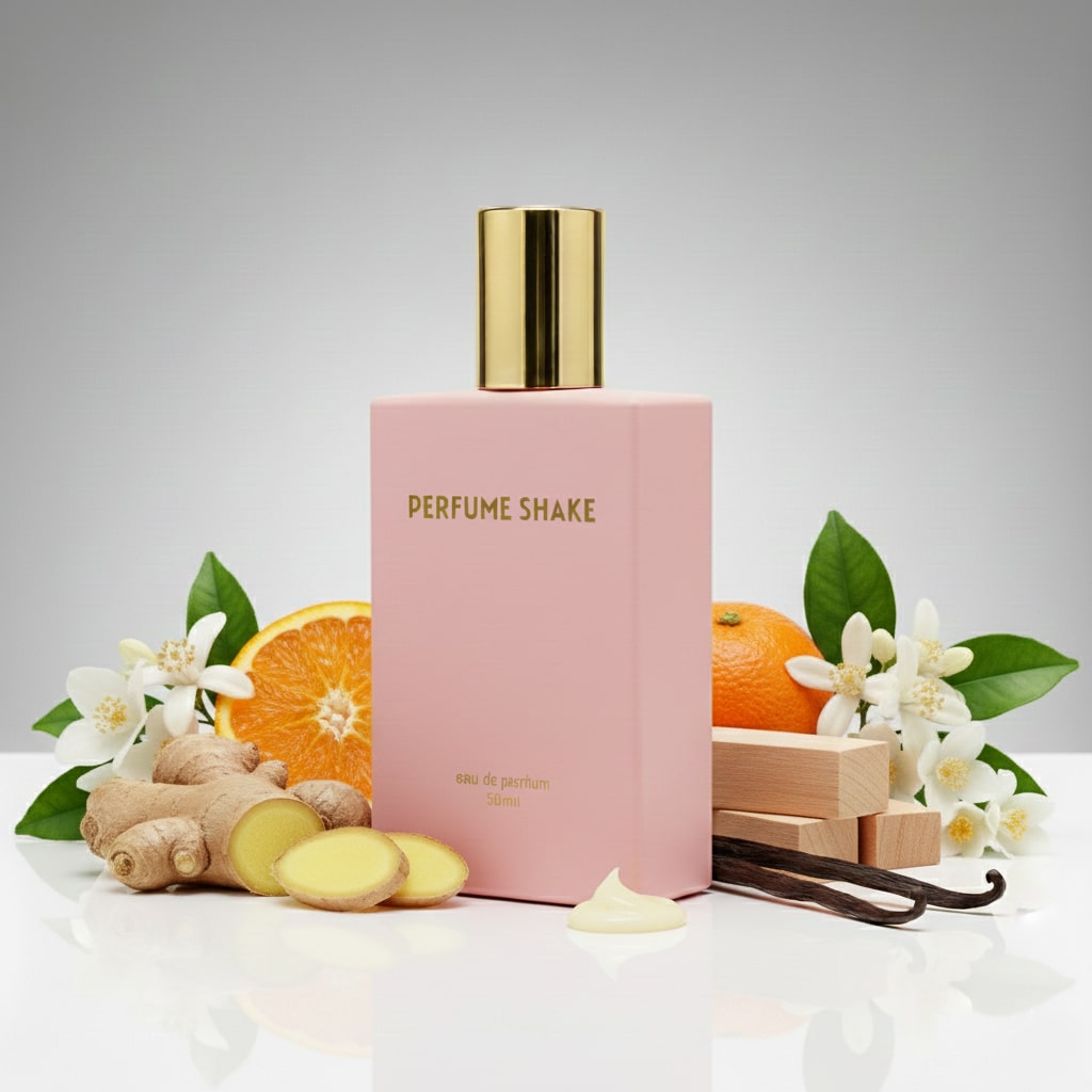 Pink Bottle Perfume Shake 508, with fresh ginger, soft tuberose & creamy sandalwood for Women in UAE.